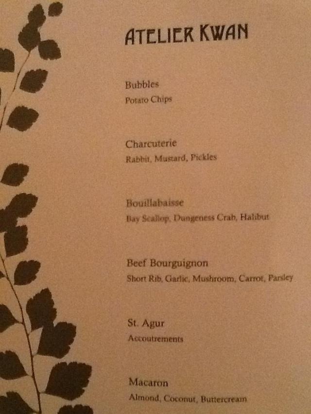Top Chef Seattle menu
