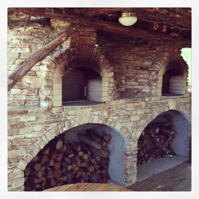 Pizza oven at Salt Lick Cellars in Driftwood, Texas