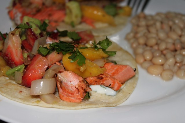 Salmon tacos