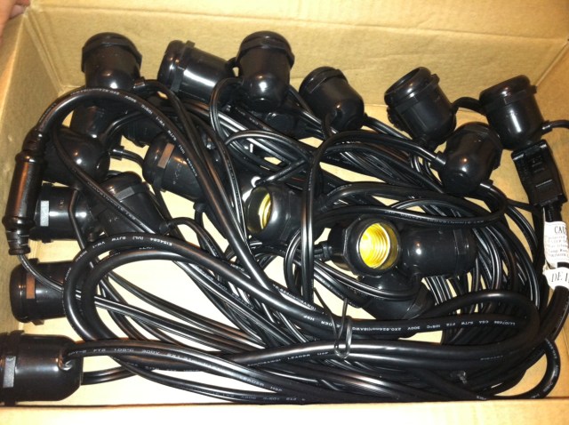 They're here! Hopefully the guide wire and light bulbs come tomorrow! 