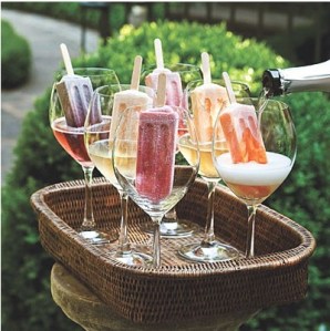 Popsicles + champagne = GENIUS