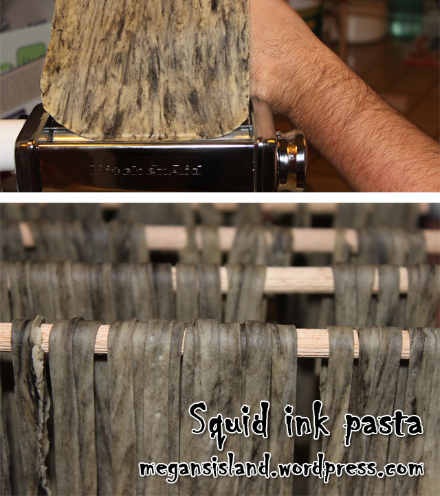 Spooky handmade Halloween squid ink pasta | Megan's Island Blog