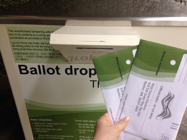 Save a stamp! Fill out your ballot and drop it in one of these! 