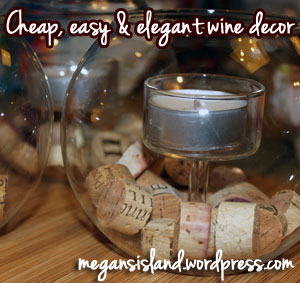 Cheap, easy #DIY wine candle holders | Megan's Island Blog