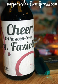 Customized bottles of wine | Megan's Island Blog