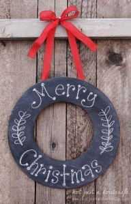 Chalk wreath 