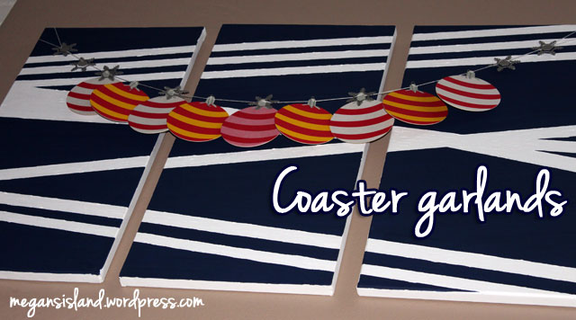 Christmas coaster garland | Megan's Island Blog
