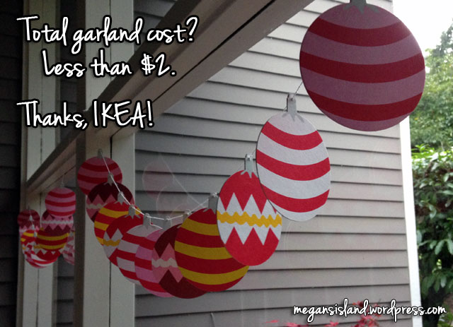 Christmas coaster garland #2 | Megan's Island Blog