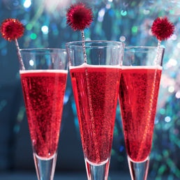 Pomegranate champagne cocktail 
