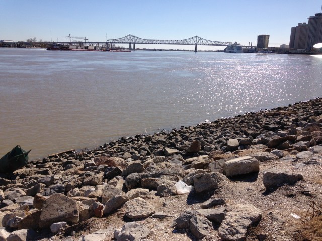 The scenic view of the river