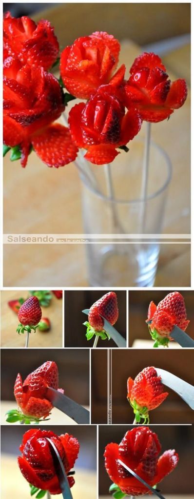 Romantic AND healthy: strawberry roses