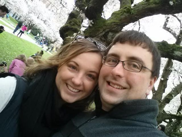 Me & B enjoying another year of cherry blossoms at UW 