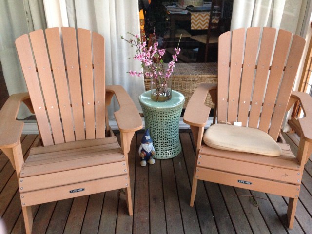 My favorite wine drinking location: my deck!