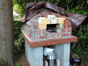 We're so close to finishing our pizza oven! 