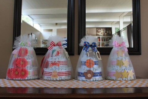 Little Britches Bakery Diaper Cakes... made by me! 