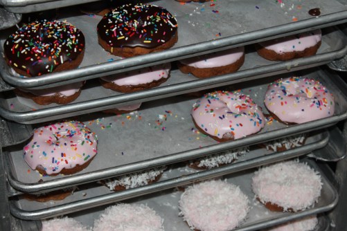 My Top Pot favorites: frosted doughnuts! (Not pictured: my other favorites: the maple bar) 