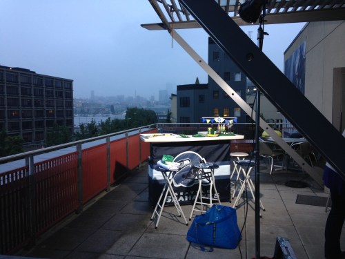 All set up on the weather deck 