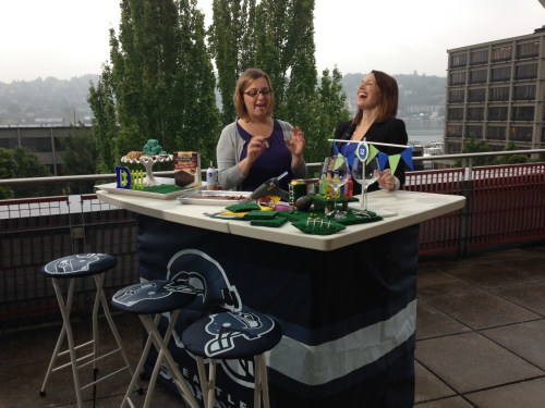 Cracking up Kaci -- maybe we were talking about frosting laces? 