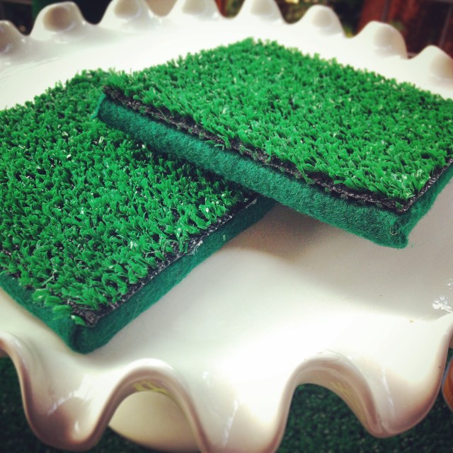 My AstroTurf coasters: Customize your felt to match your team colors