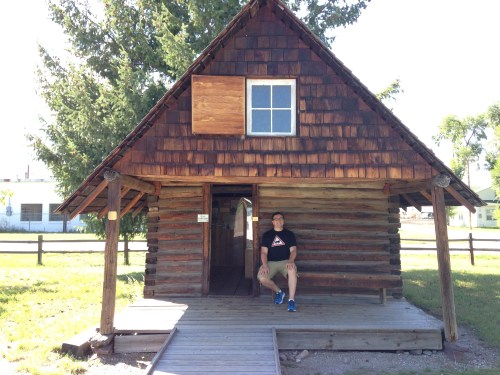 Brandon found a bench at Fort Missoula!