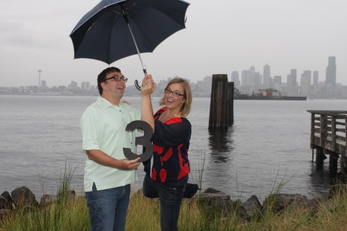 So windy! Enjoying the elements on our third anniversary