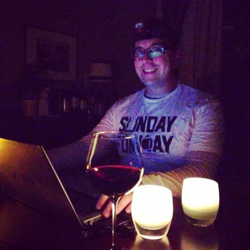 Studying by candlelight
