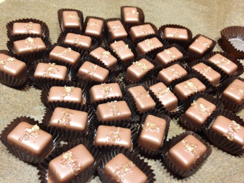 Milk chocolate sea salt caramels...One of my favorites! 