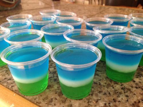 Seahawks Jell-O shots made by my friend Laurel