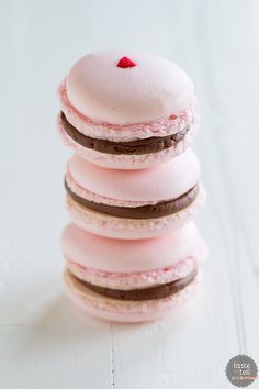 Brandon is getting better at macarons. Maybe we try these out? They're cute and delicious-looking! 