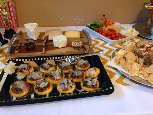 Mushroom polenta bites