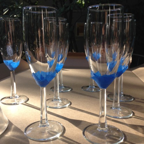 Champagne glass taping