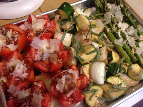 Veggies ready to be roasted! 