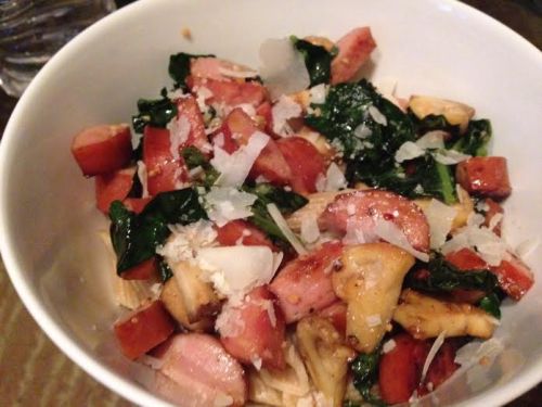 Yum! Kale, sausage and mushroom pasta for dinner tonight