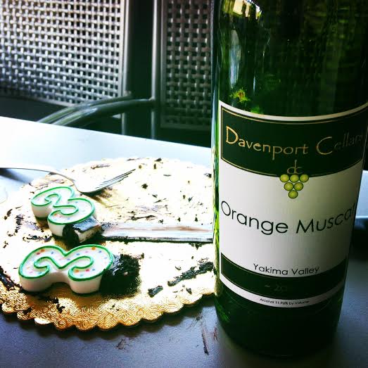 Bakery Nouveau classic chocolate cake pairs VERY nicely with Davenport's Orange Muscat! 