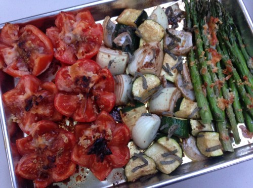 Veggies: roasted