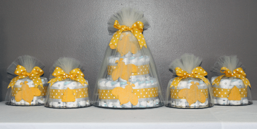 Bumble bee diaper cakes 