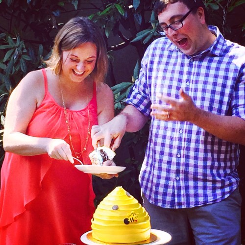 Such excitement! BLUE frosting! 