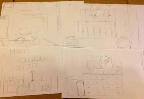 Sketching out the room