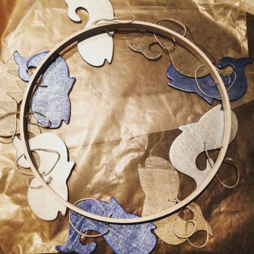 Here's the latest on the whale mobile. It's looking great and will be finished soon! 