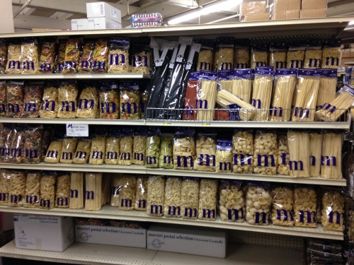 The other side of the dried pasta section
