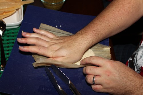 Tamale making begins