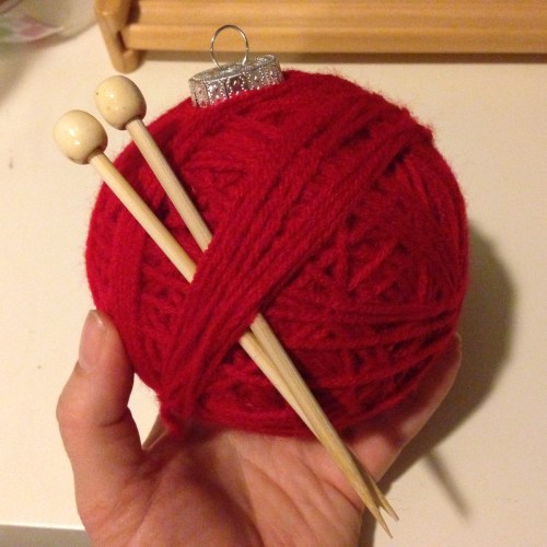 Yarn ball ornaments