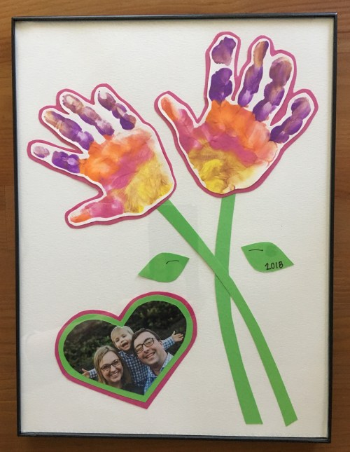 Mother's day bouquet of hand print flowers