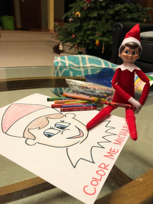 Elf on the Shelf coloring